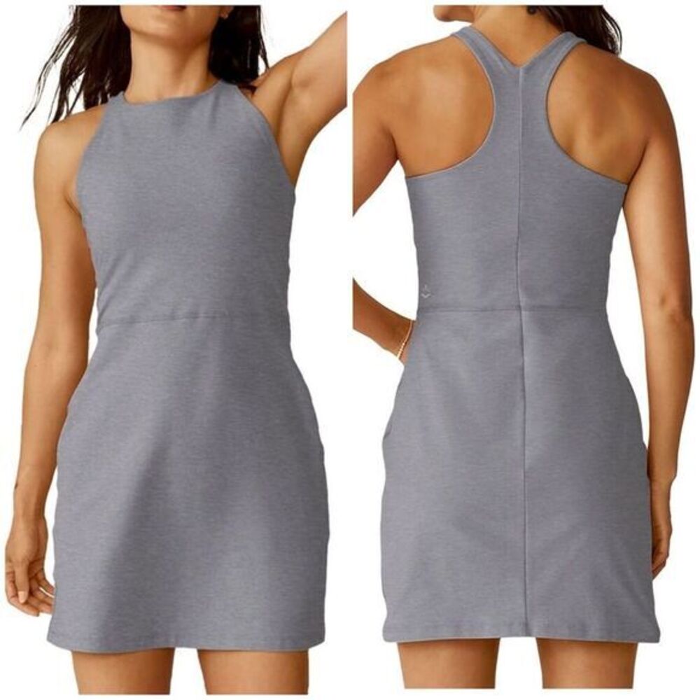 Beyond Yoga Spacedye Refocus Racerback Active Dress - Gray, Women's Size XL